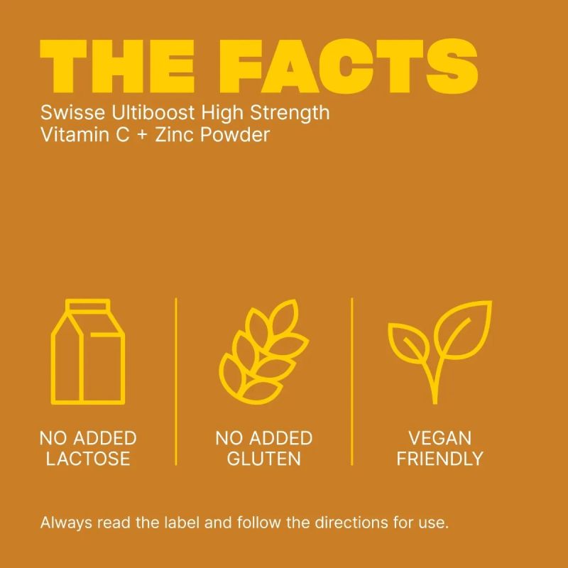 Swisse Ultiboost High Strength Vitamin C + Zinc Powder Orange 150g
