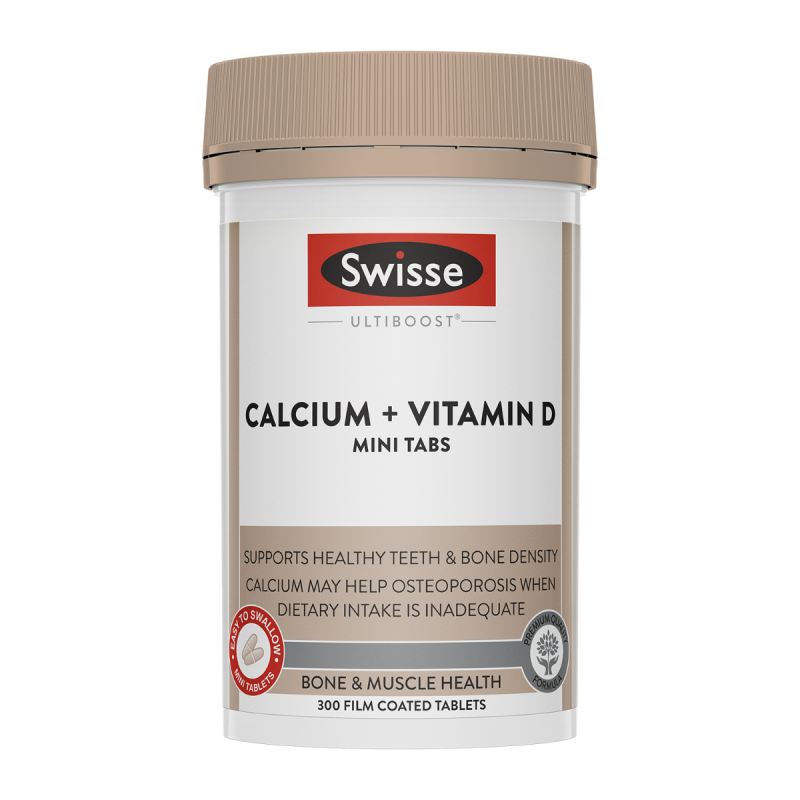 Swisse Ultiboost Calcium + Vitamin D Mini Tabs 300 Tablets