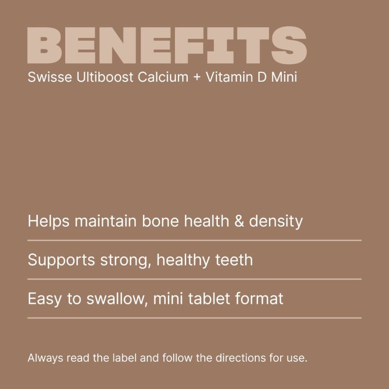 Swisse Ultiboost Calcium + Vitamin D Mini Tabs 300 Tablets