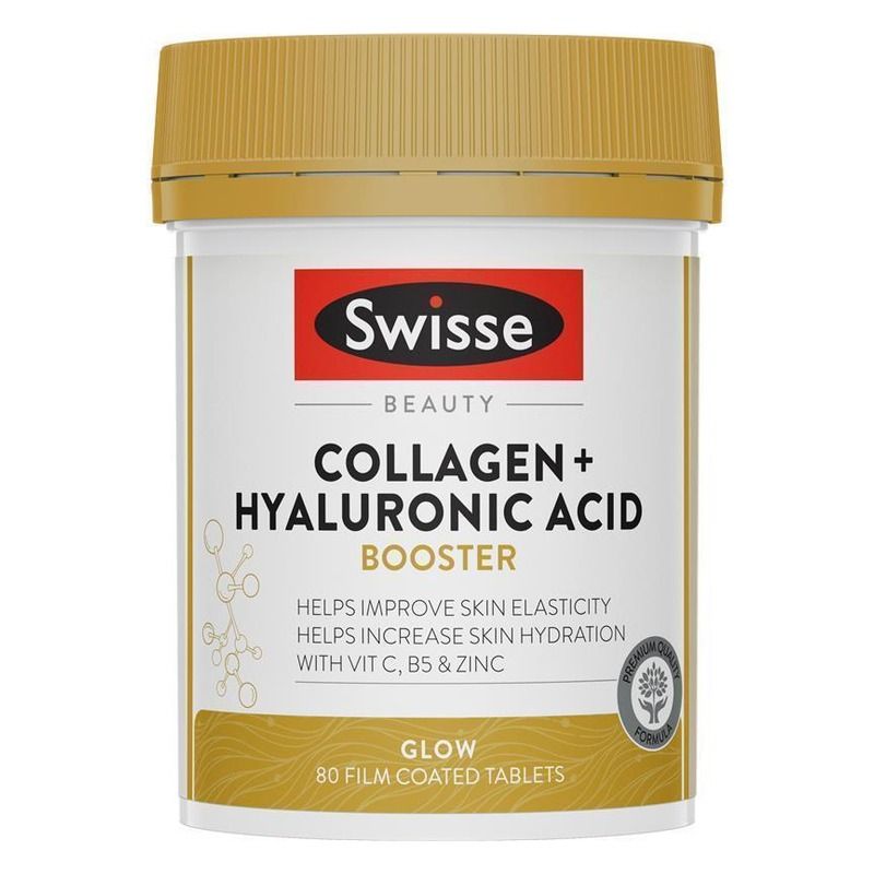 Swisse Beauty Collagen + Hyaluronic Acid Booster 80 Tablets
