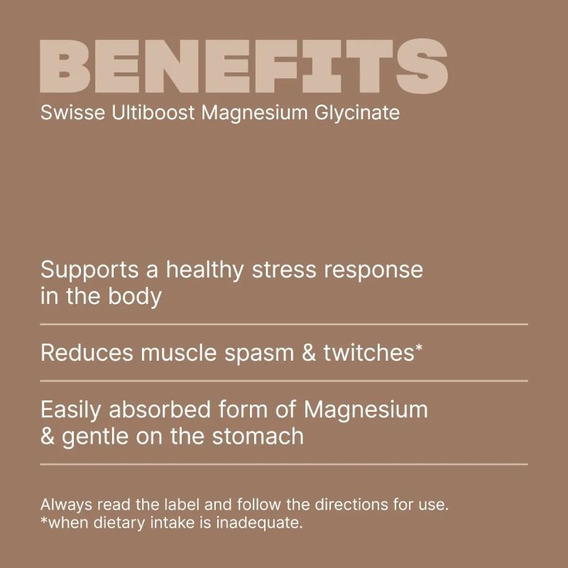 Swisse Ultiboost Magnesium Glycinate 60 Tablets
