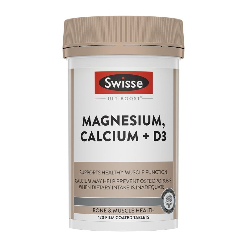 Swisse Ultiboost Magnesium, Calcium + D3 180 Tablets