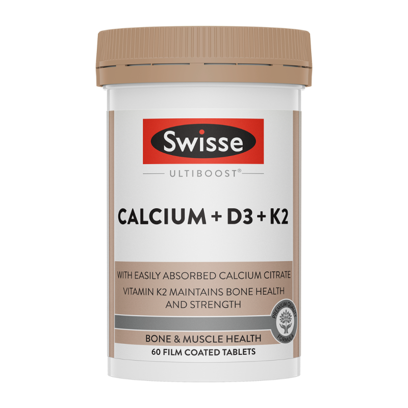 Swisse Ultiboost Calcium + D3 + K2 60 Tablets