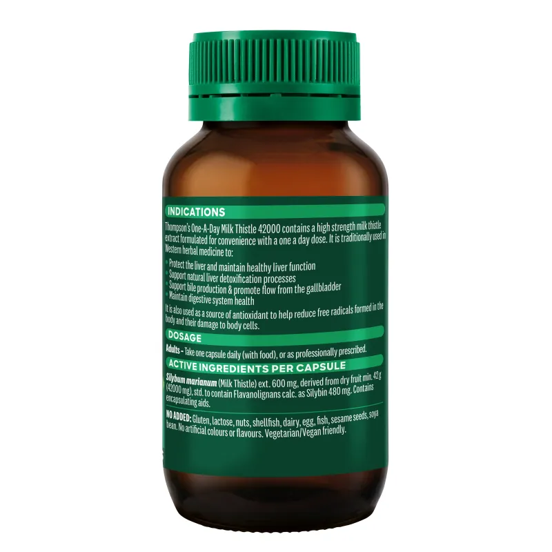 Thompson's One-A-Day Milk Thistle 42000 60 Capsules