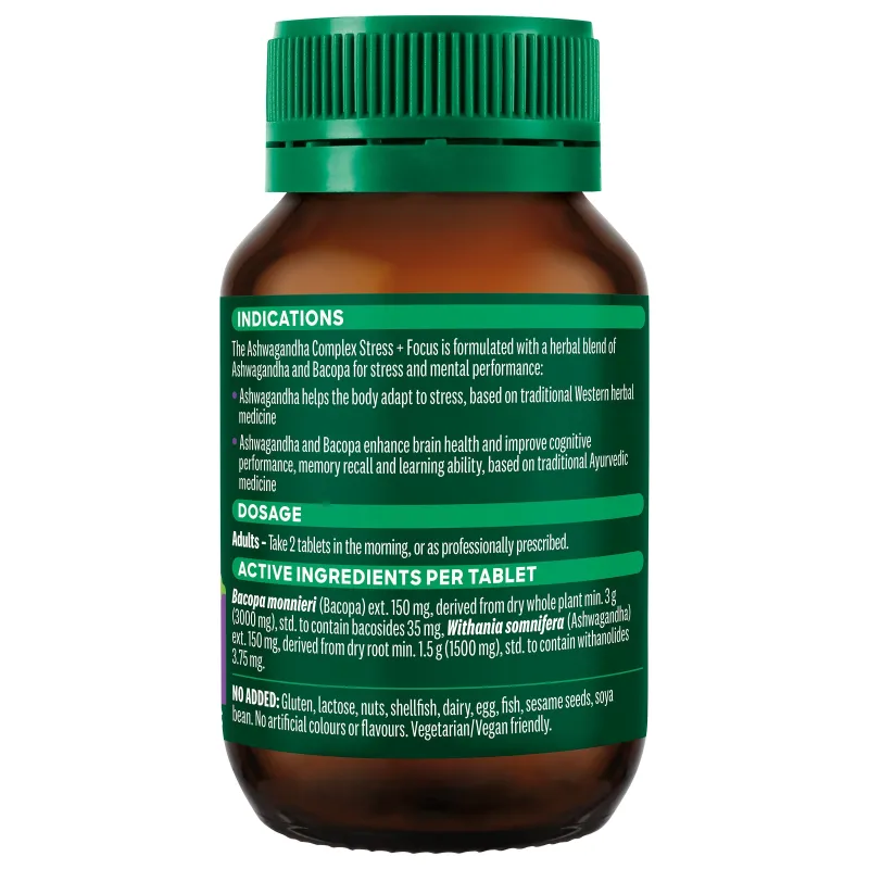 Thompson's Ashwagandha Complex Stress + Focus 60 Tablets