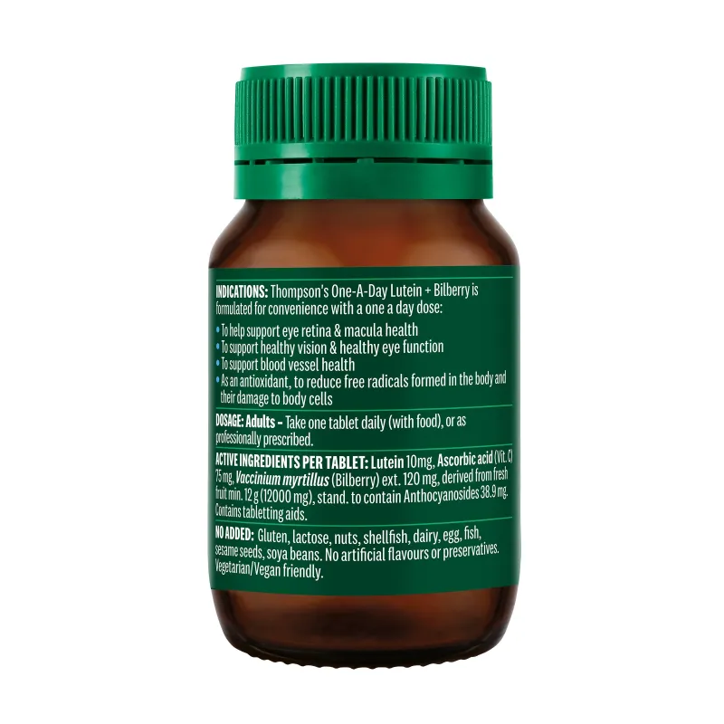Thompson's One-A-Day Lutein + Bilberry 30 Tablets
