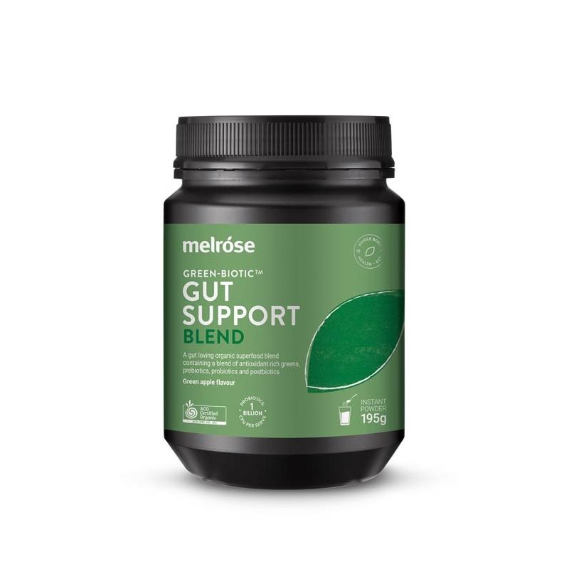 Melrose Health Green Biotic Gut Support Blend Green Apple 195g