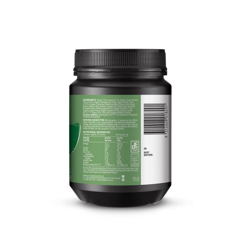 Melrose Health Green Biotic Gut Support Blend Green Apple 195g