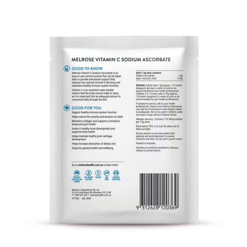 Melrose Health Vitamin C Sodium Ascorbate 125g