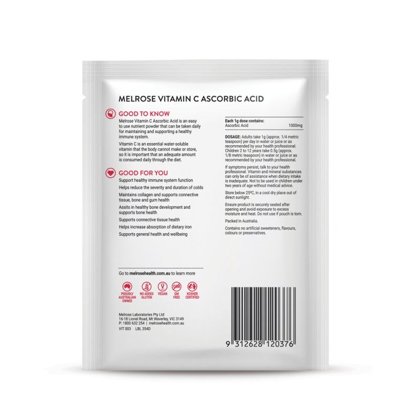 Melrose Health Vitamin C Ascorbic Acid 125g