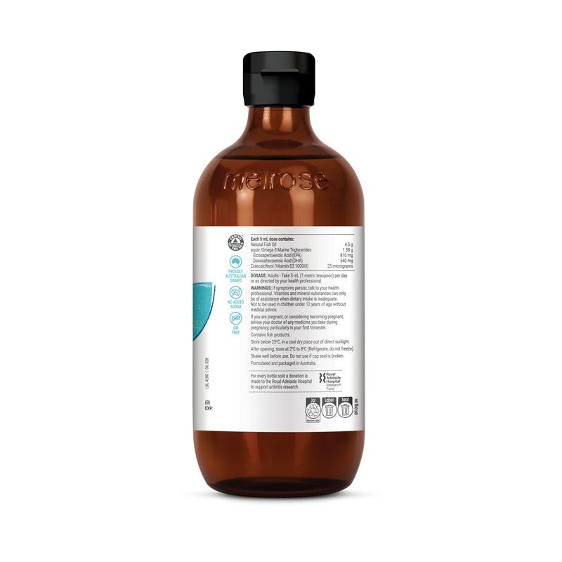 Melrose Health Fish Oil + Vitamin D Joint & Bone 500mL