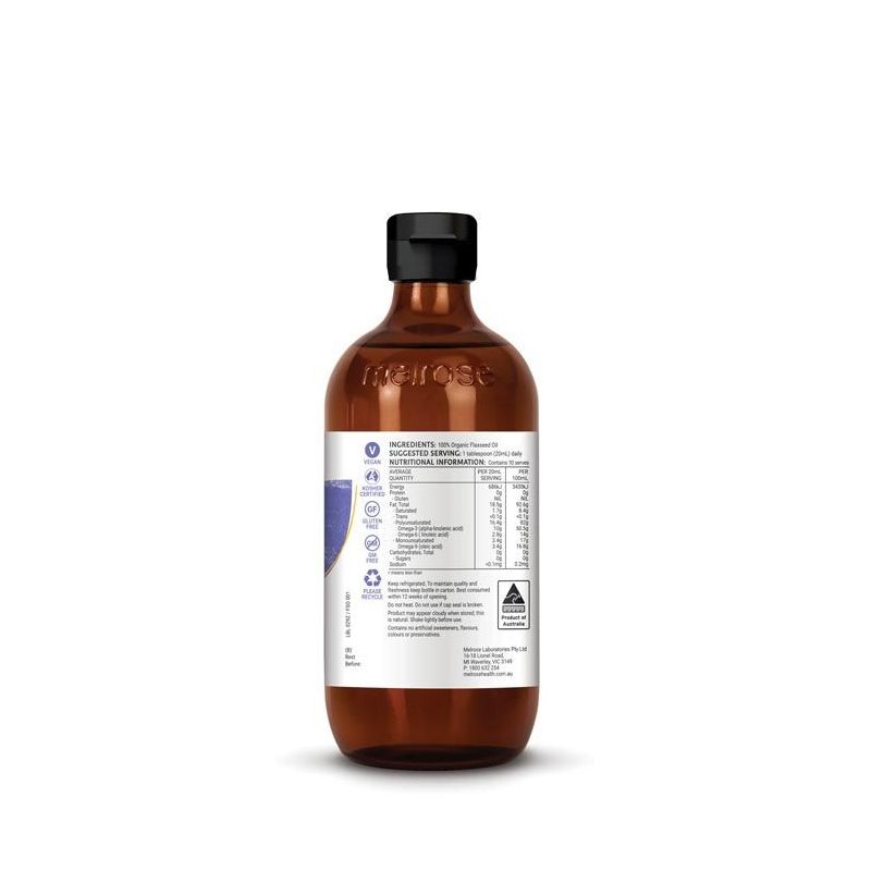 Melrose Health Organic Flaxseed Oil 500mL