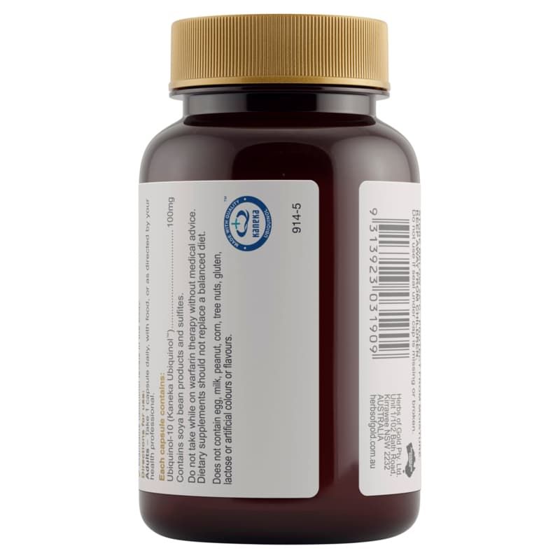 Herbs of Gold Ubiquinol 100mg 30 Capsules