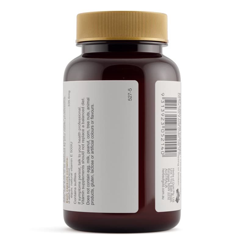 Herbs of Gold Natural Vitamin E 500IU 50 Capsules