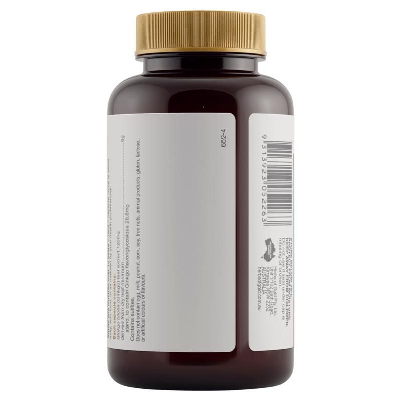 Herbs of Gold Ginkgo Biloba 6000 120 Capsules