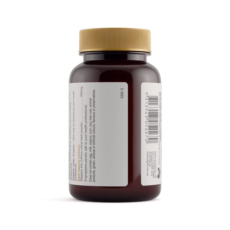 Herbs of Gold Slippery Elm 400mg 60 Capsules