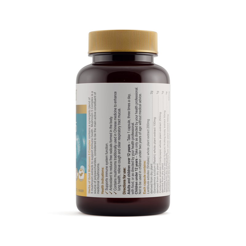 Herbs of Gold Mushroom 5 Complex 60 Capsules