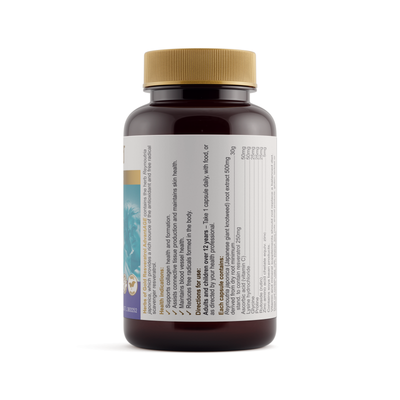 Herbs of Gold Resveratrol AdvantAGE 60 Capsules