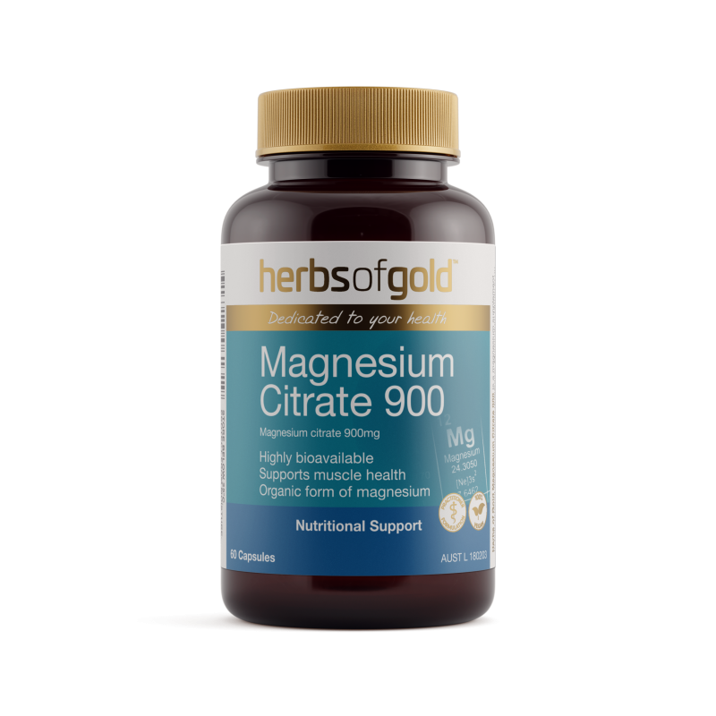 Herbs of Gold Magnesium Citrate 900 60 Capsules