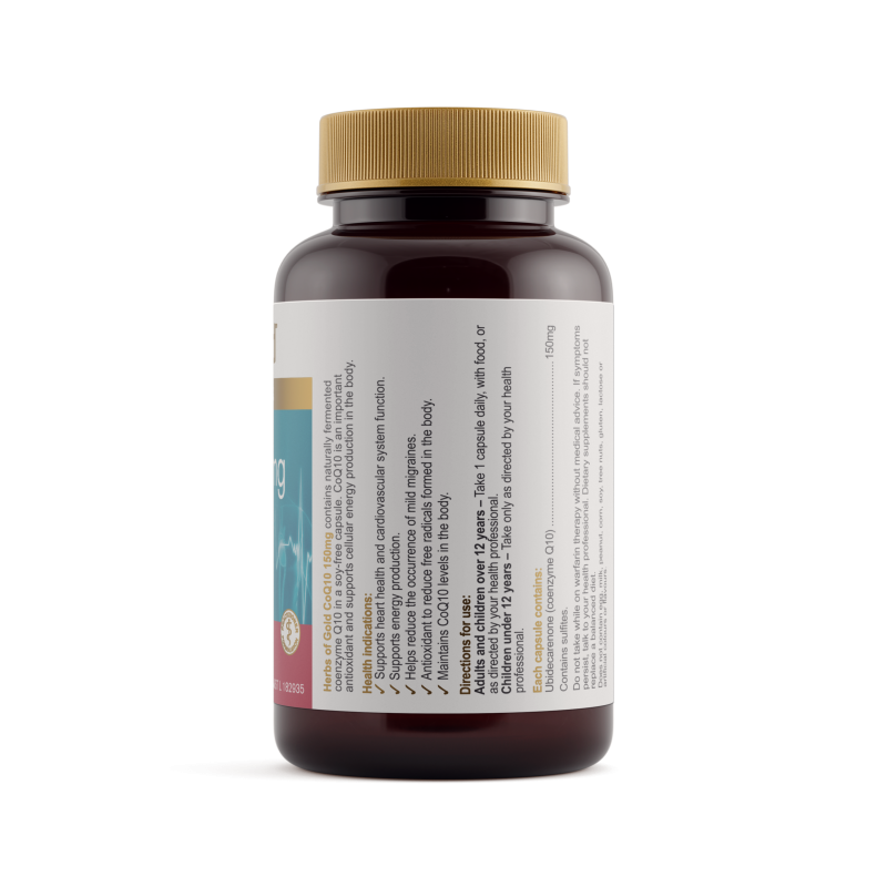 Herbs of Gold CoQ10 150mg 60 Capsules