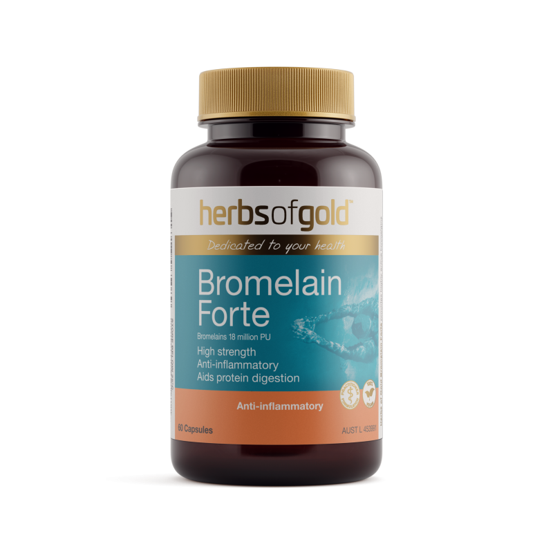 Herbs of Gold Bromelain Forte 60 Capsules
