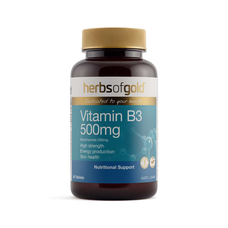 Herbs of Gold Vitamin B3 500mg 60 Tablets