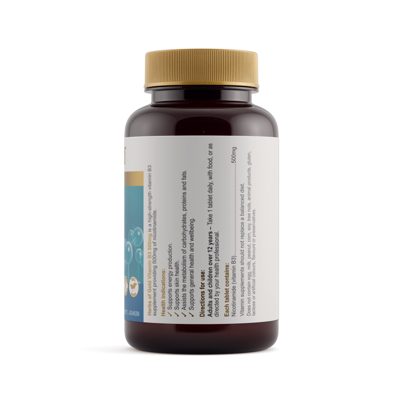 Herbs of Gold Vitamin B3 500mg 60 Tablets