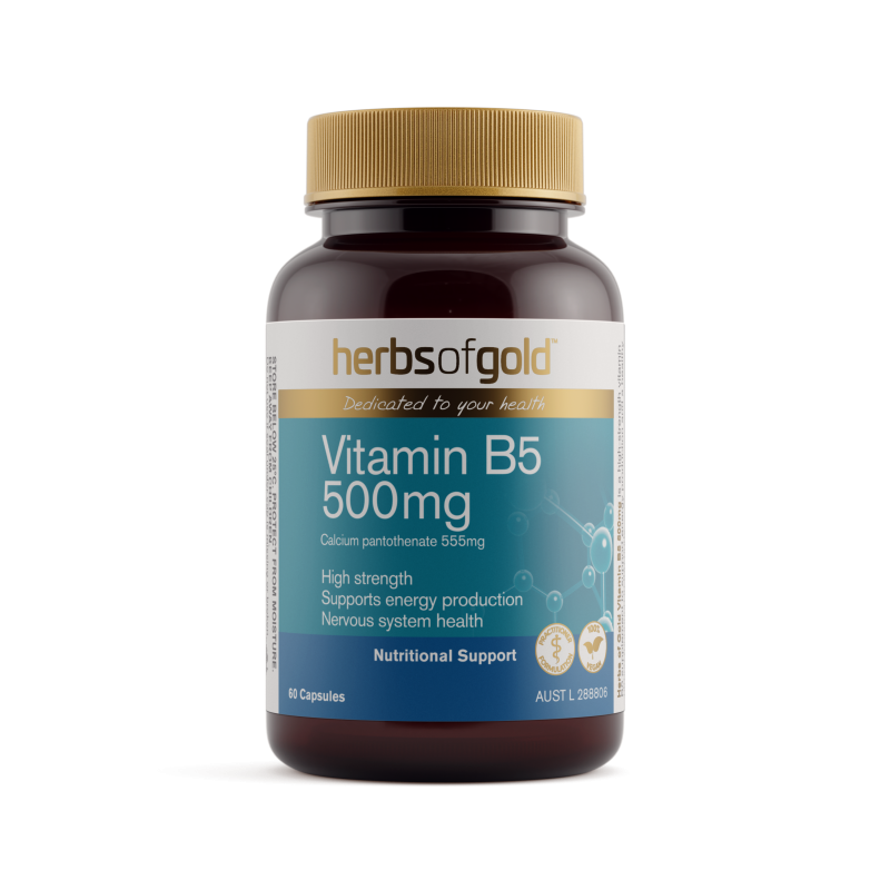 Herbs of Gold Vitamin B5 500mg 60 Capsules