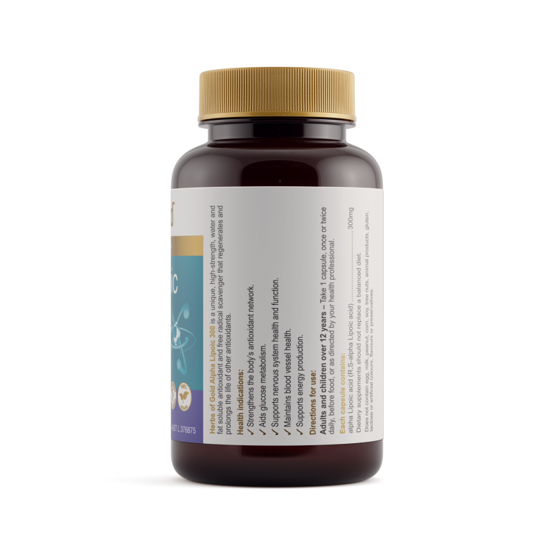 Herbs of Gold Alpha Lipoic 300 60 Capsules