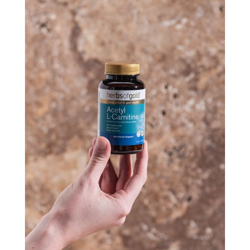 Herbs of Gold Acetyl L Carnitine 120 Capsules