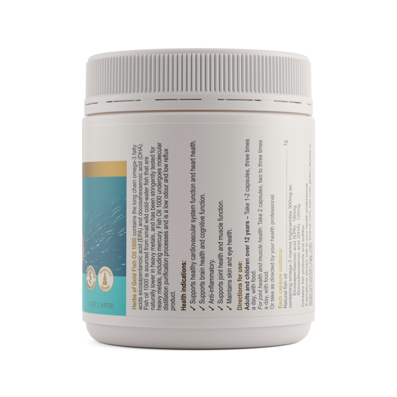 Herbs of Gold Fish Oil 1000 200 Capsules
