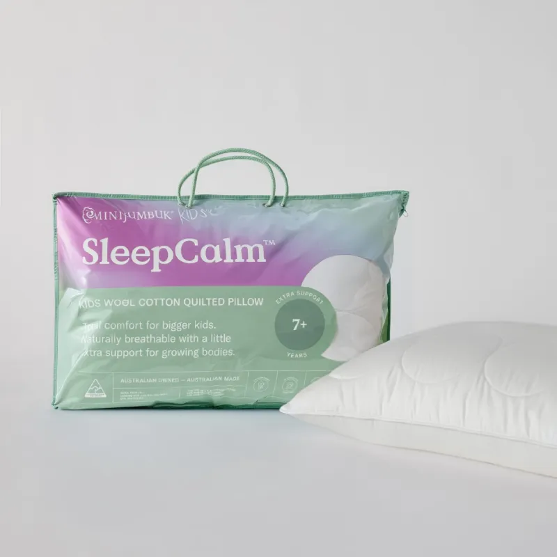 MiniJumbuk SleepCalm™ Kids Wool Cotton Quilted Pillow 7+ Years