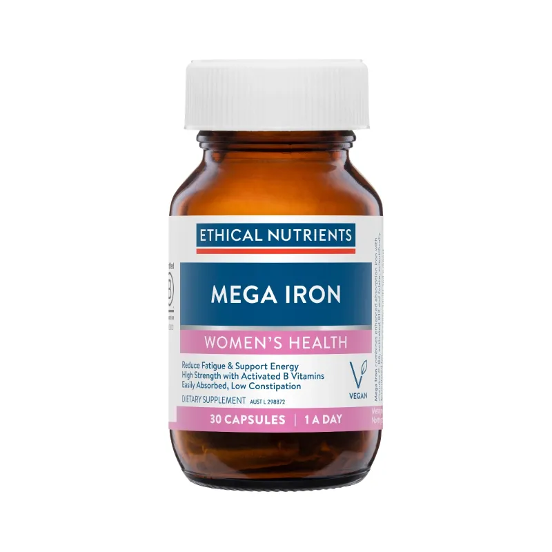 Ethical Nutrients Mega Iron Women's Health 30 Capsules