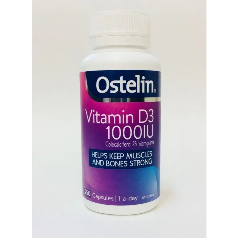 Ostelin Vitamin D3 1000IU 250 Capsules