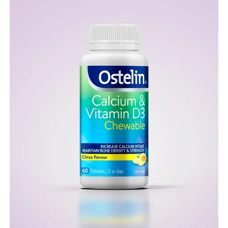 Ostelin Calcium & Vitamin D3 Chewable Citrus Flavour 120 Tablets