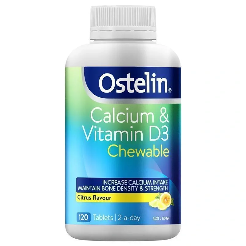Ostelin Calcium & Vitamin D3 Chewable Citrus Flavour 120 Tablets