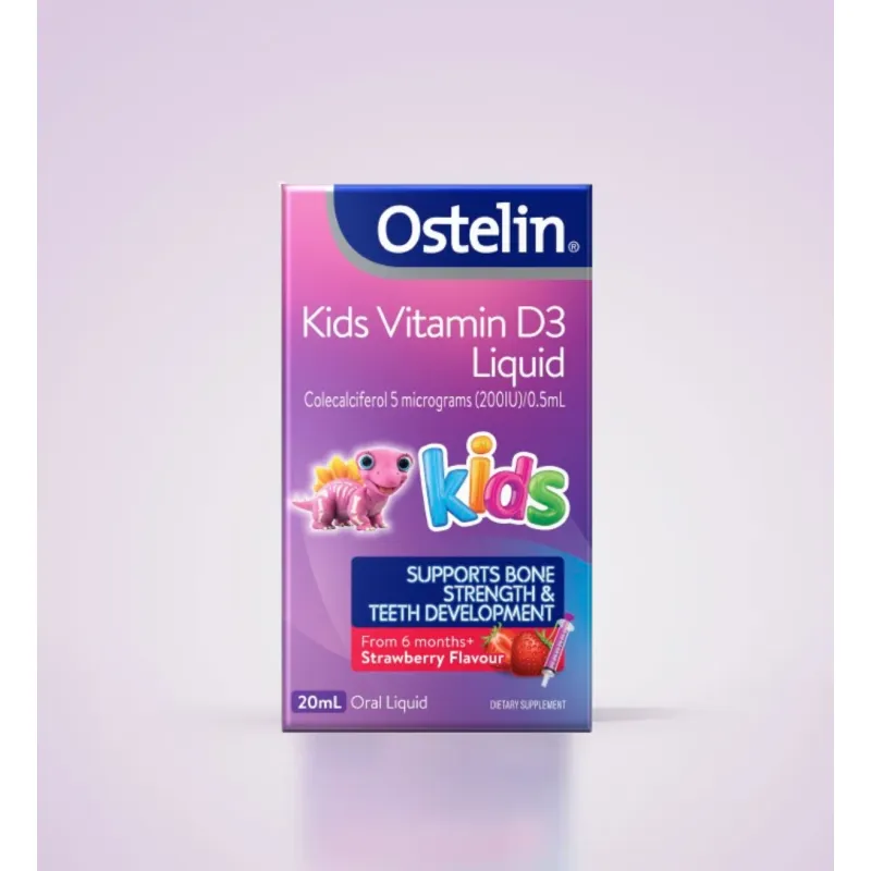 Ostelin Kids Vitamin D3 Liquid From 6 months + Strawberry Flavour 20mL