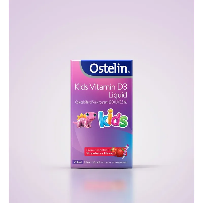 Ostelin Kids Vitamin D3 Liquid From 6 months + Strawberry Flavour 20mL