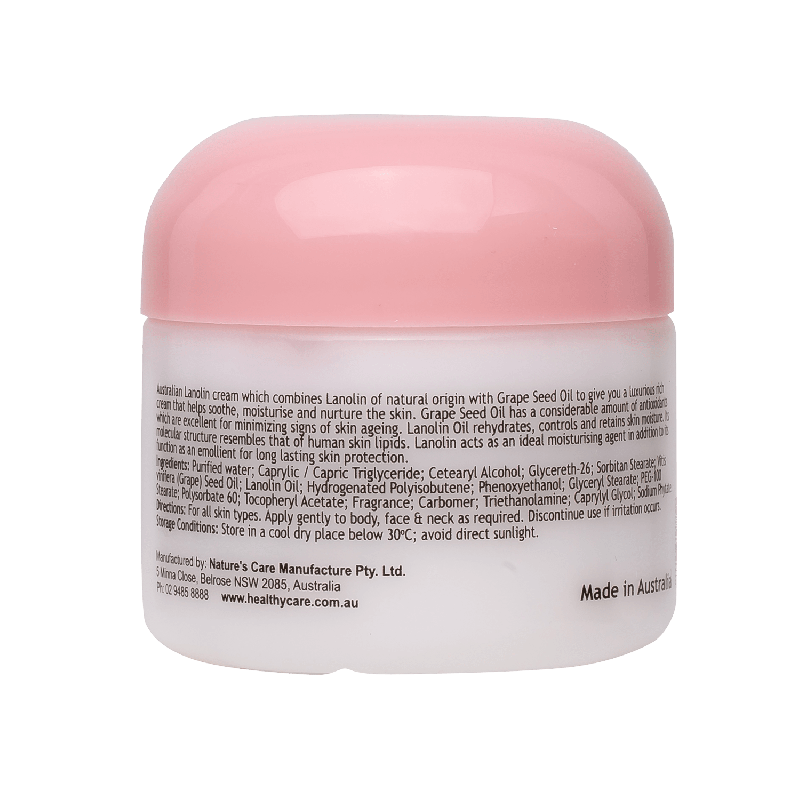 Healthy Care Grape Seed Lanolin Cream 100g