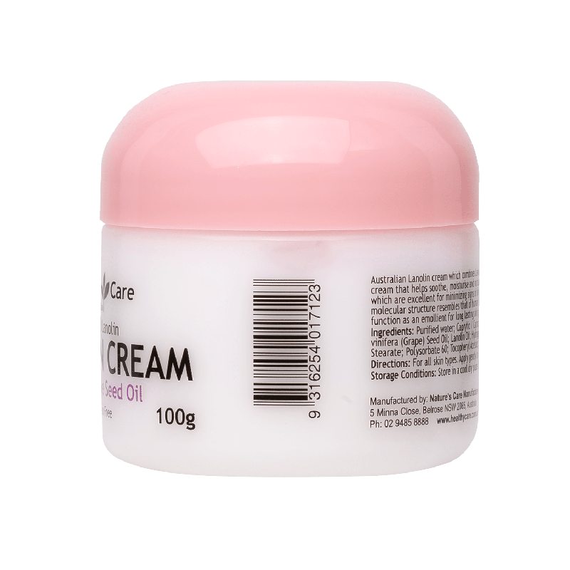 Healthy Care Grape Seed Lanolin Cream 100g