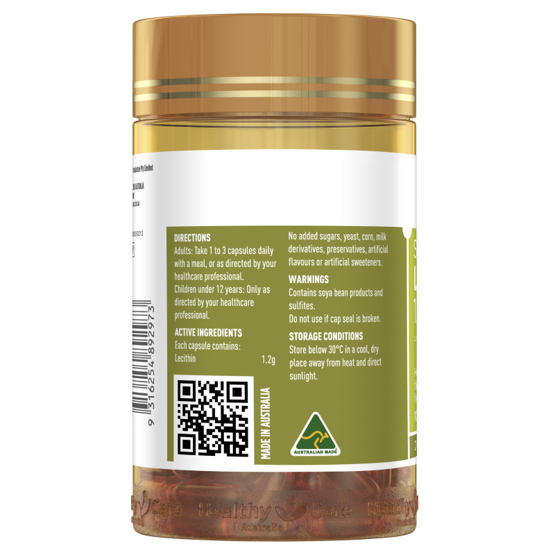 Healthy Care Super Lecithin 1200mg 180 Capsules