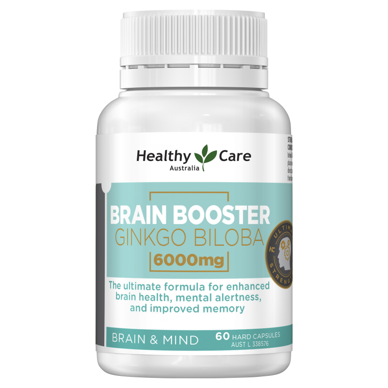 Healthy Care Brain Booster Ginkgo Biloba 6000mg 60 Capsules