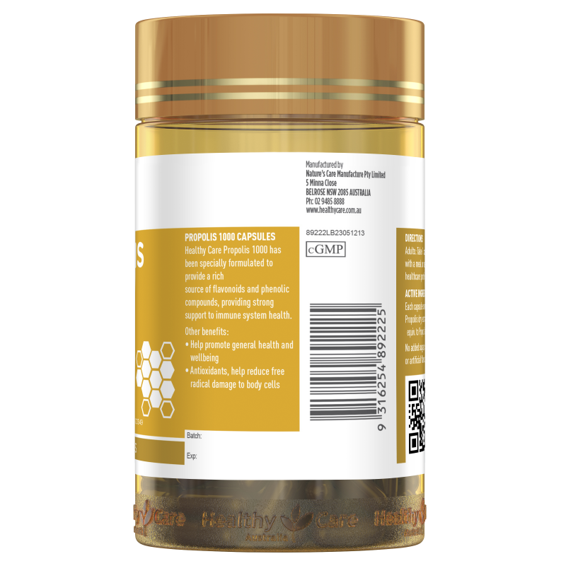 Healthy Care Propolis 1000mg 200 Capsules