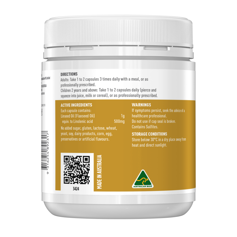 Healthy Care Super Flaxseed Oil 1000mg 200 Capsules