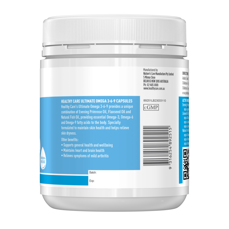 Healthy Care Ultimate Omega 3-6-9 200 Capsules