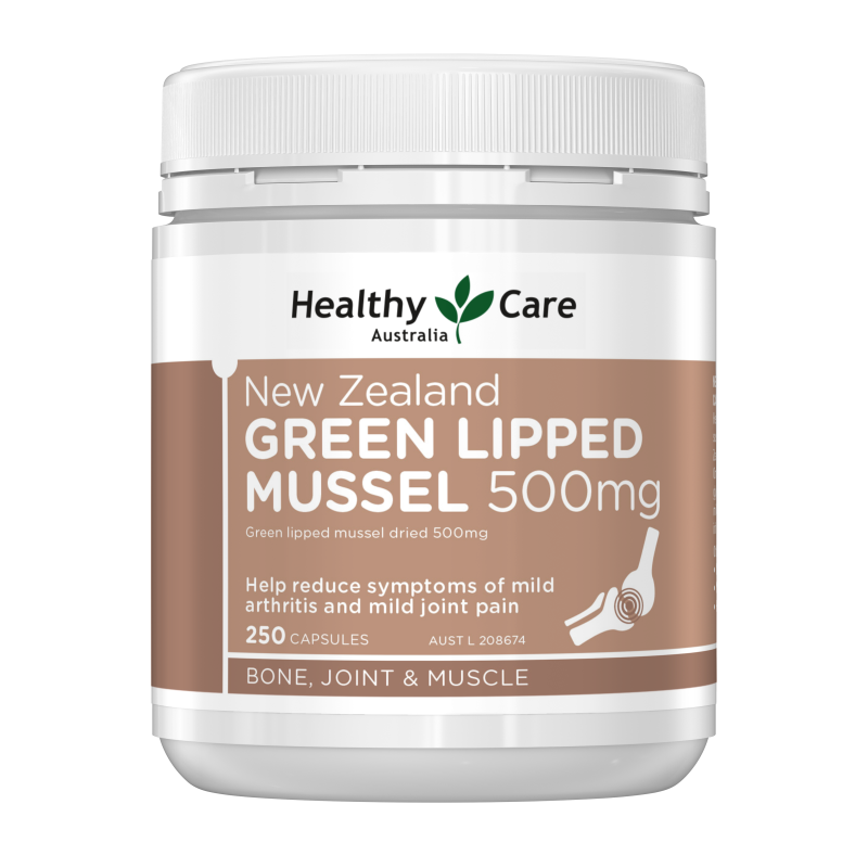 Healthy Care New Zealand Green Lipped Mussel 500mg 250 Capsules