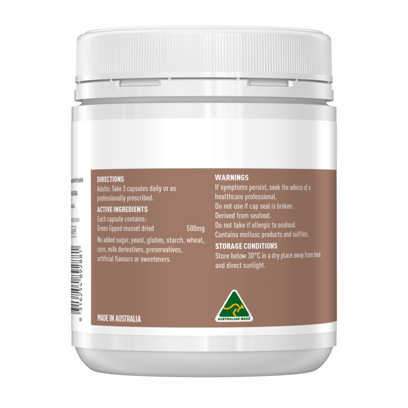 Healthy Care New Zealand Green Lipped Mussel 500mg 250 Capsules