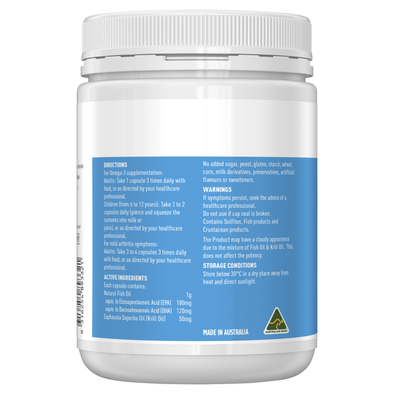 Healthy Care Fish Oil 1000mg + Krill Oil 400 Capsules