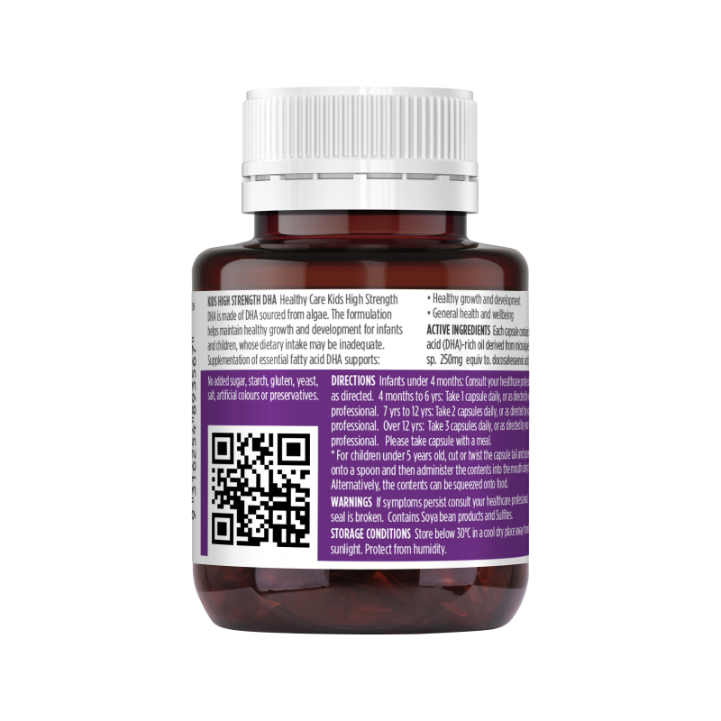 Healthy Care Kids High Strength DHA 60 Capsules