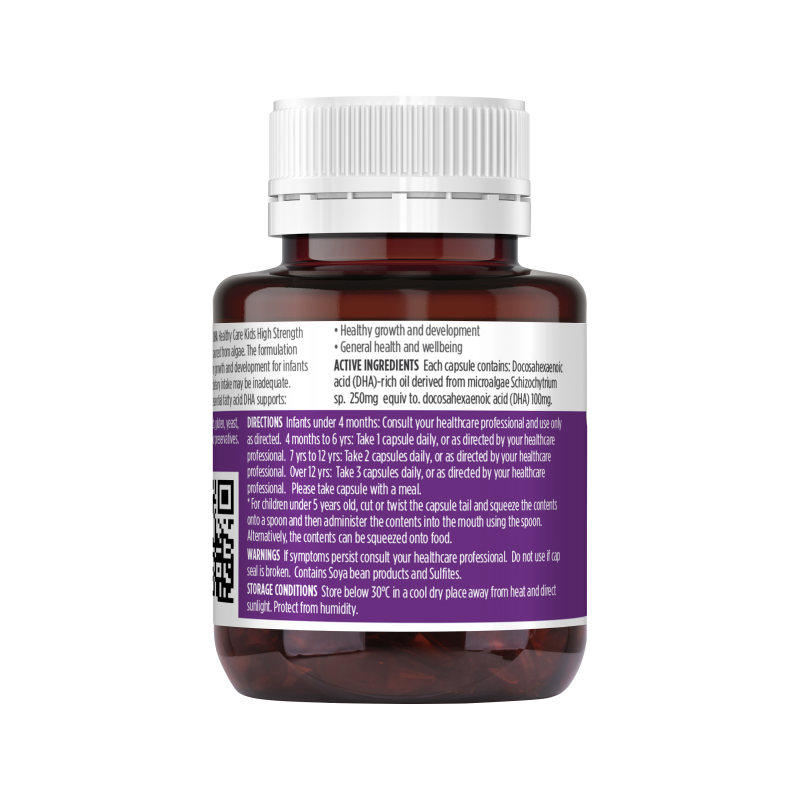 Healthy Care Kids High Strength DHA 60 Capsules